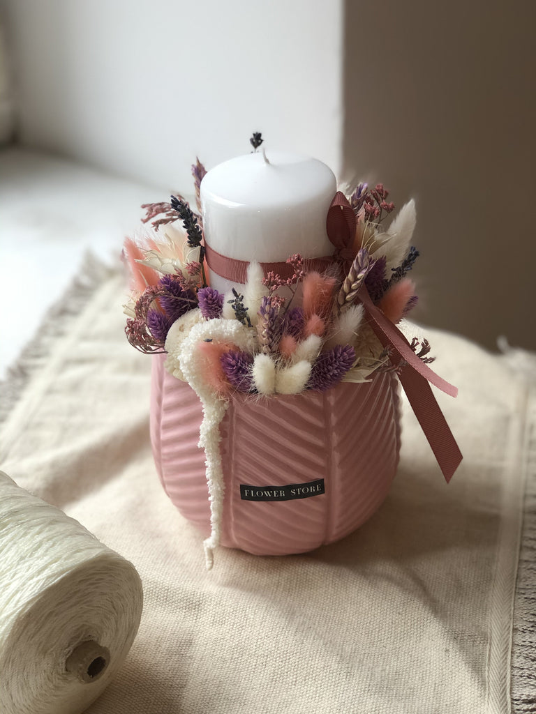 Autumn pink - candle