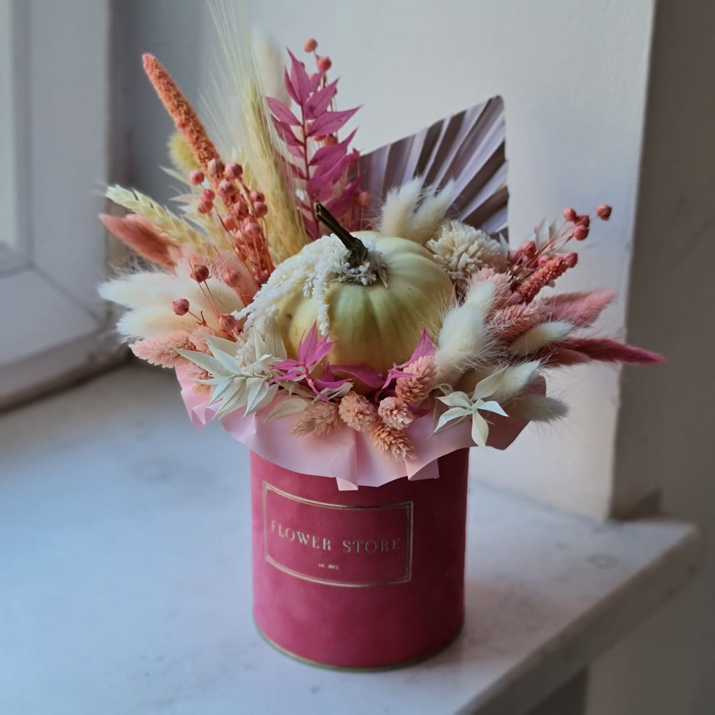 Sweet PUMPKIN flowerbox with an autumn composition