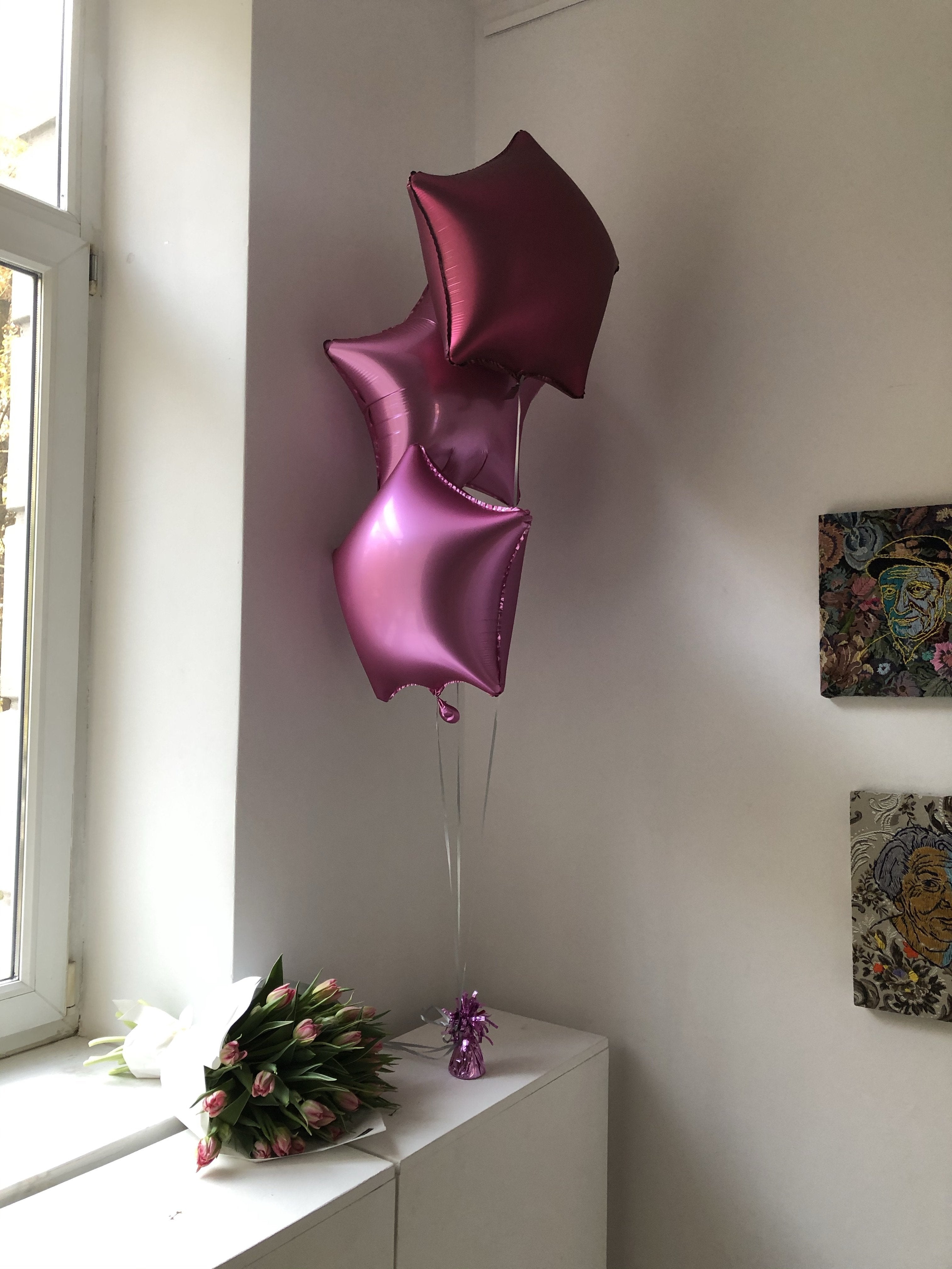 3 Helium balloons