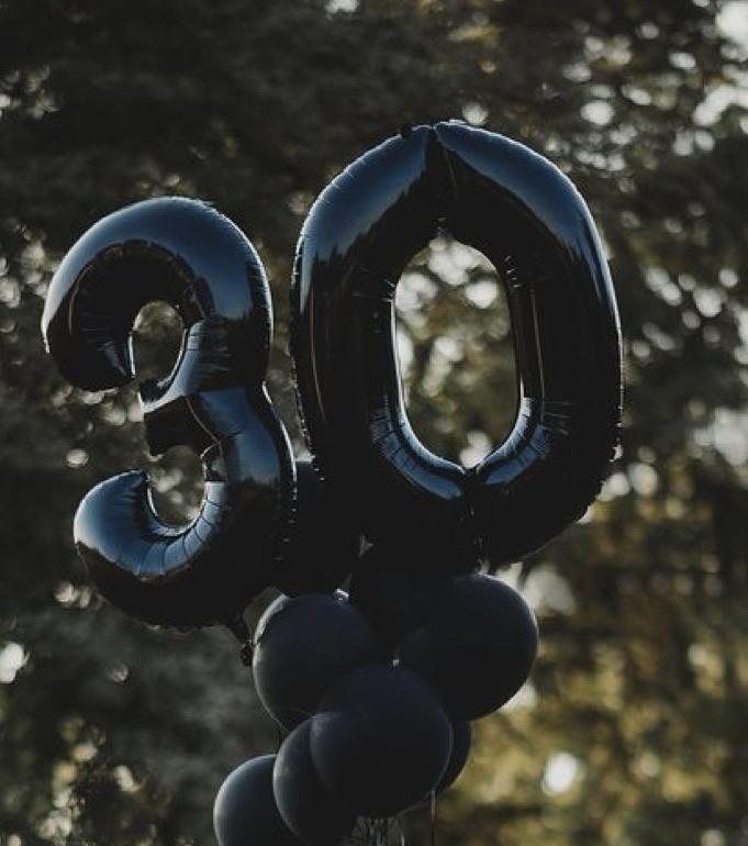 Balloon decoration - 30th birthday