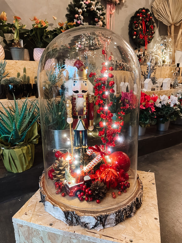 Grande 50 cm Christmas decoration in glass Nutcracker