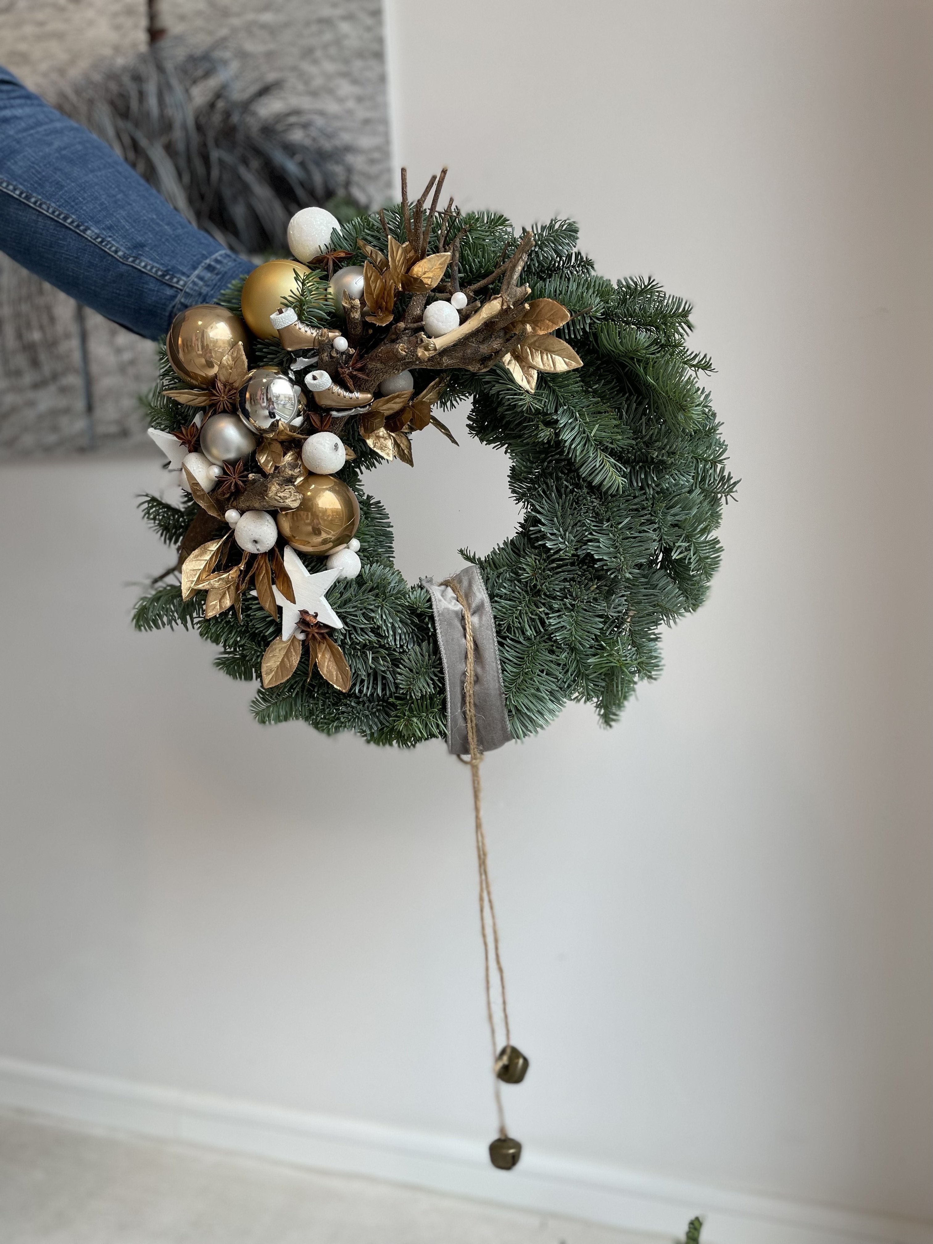 Wianek Gold Christmas Duzy