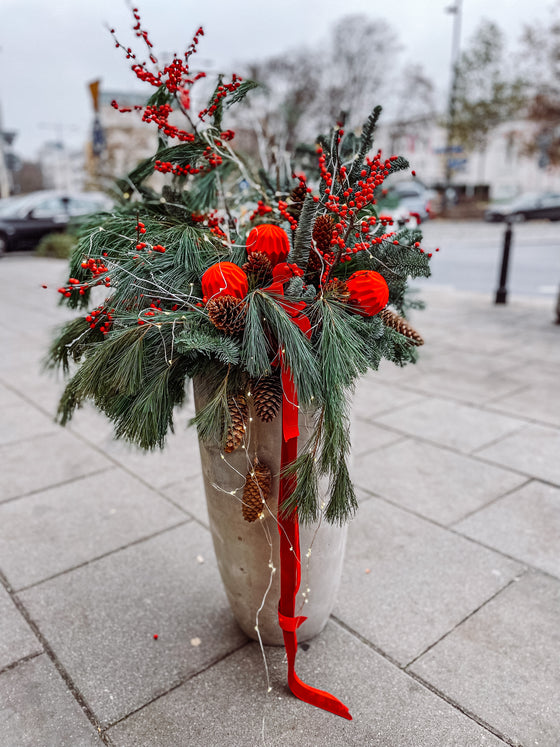 Christmas decoration in a 120cm pot