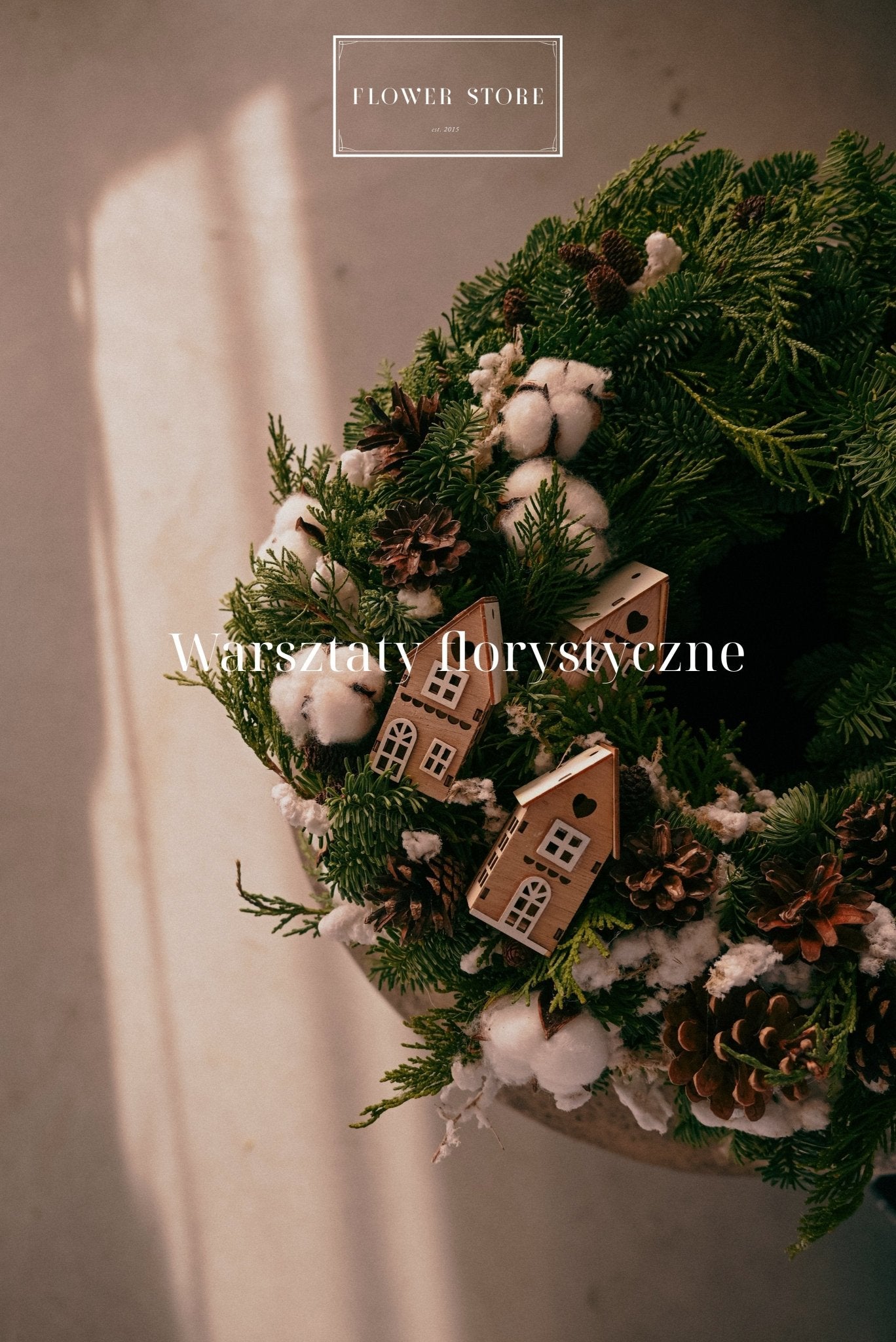 Warsztaty świąteczne „Stwórz własny wianek” - kwiaty Flower Store Warszawa