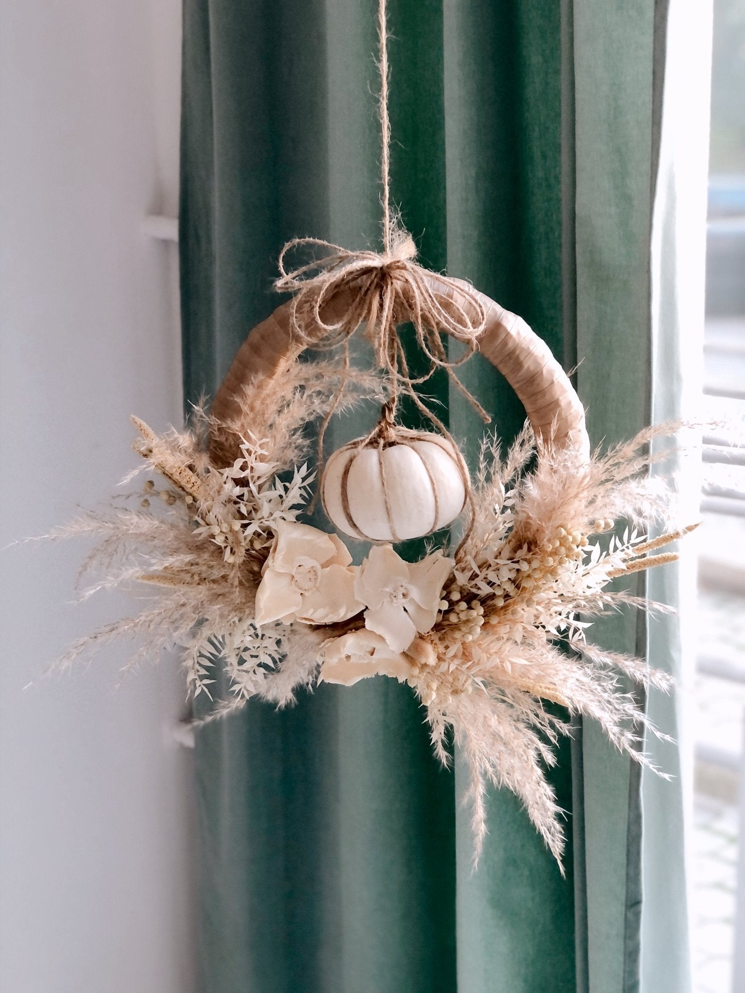 Wianek na drzwi - PUMPKIN SPIDER - kwiaty Flower Store Warszawa