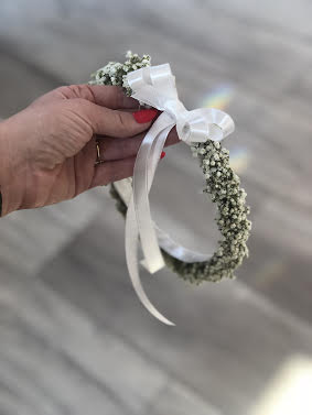 Wianek na głowę komunijny - kwiaty żywe - kwiaty Flower Store Warszawa