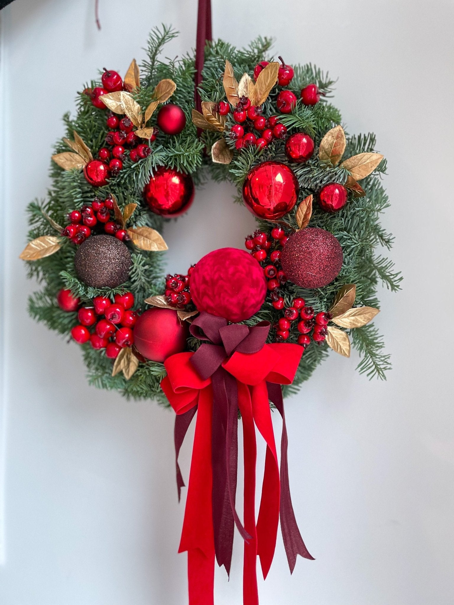 Wianek Red Christmas Natural - kwiaty Flower Store Warszawa